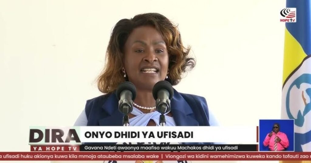 Wavinya Ndeti Awasimamisha Kazi Wafanyakazi 36 wa Kaunti ya Machakos kwa Tuhuma za Ufisadi