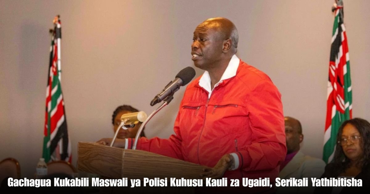 Gachagua Kukabili Maswali ya Polisi Kuhusu Kauli za Ugaidi, Serikali Yathibitisha