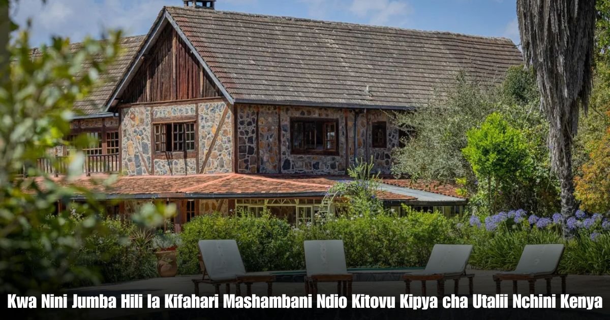 Kwa Nini Jumba Hili la Kifahari Mashambani Ndio Kitovu Kipya cha Utalii Nchini Kenya