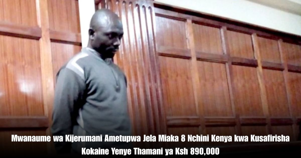 Mwanaume wa Kijerumani Ametupwa Jela Miaka 8 Nchini Kenya kwa Kusafirisha Kokaine Yenye Thamani ya Ksh 890,000