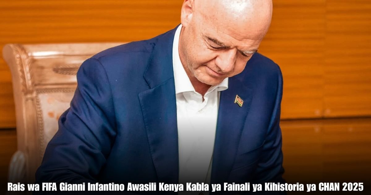 Rais wa FIFA Gianni Infantino Awasili Kenya Kabla ya Fainali ya Kihistoria ya CHAN 2025