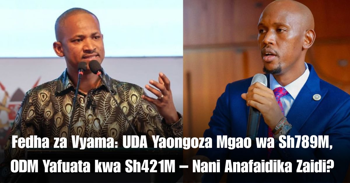 Fedha za Vyama: UDA Yaongoza Mgao wa Sh789M, ODM Yafuata kwa Sh421M – Nani Anafaidika Zaidi?