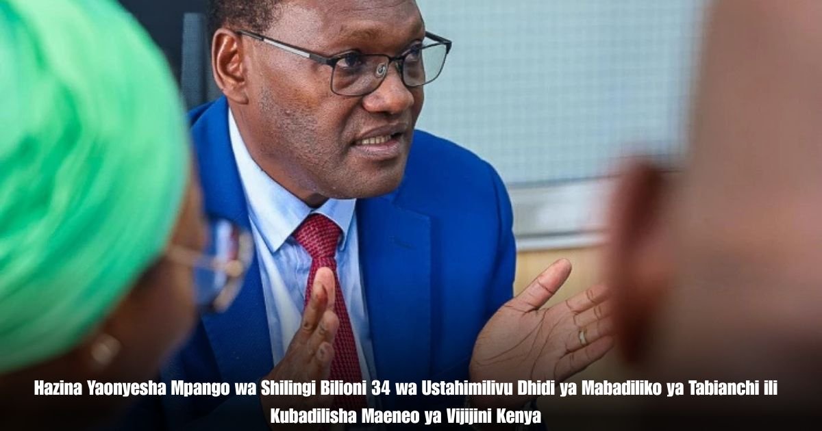 Hazina Yaonyesha Mpango wa Shilingi Bilioni 34 wa Ustahimilivu Dhidi ya Mabadiliko ya Tabianchi ili Kubadilisha Maeneo ya Vijijini Kenya