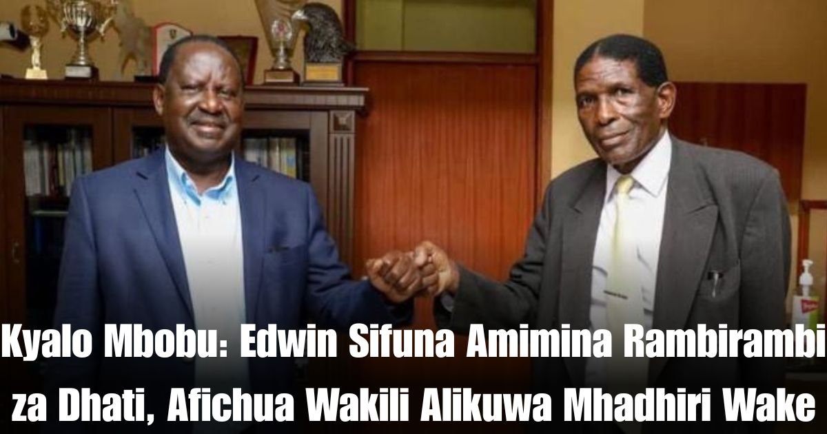 Kyalo Mbobu: Edwin Sifuna Amimina Rambirambi za Dhati, Afichua Wakili Alikuwa Mhadhiri Wake