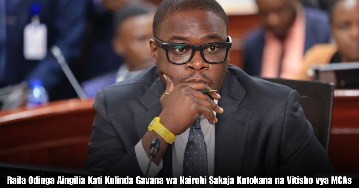 Raila Odinga Aingilia Kati Kulinda Gavana wa Nairobi Sakaja Kutokana na Vitisho vya MCAs