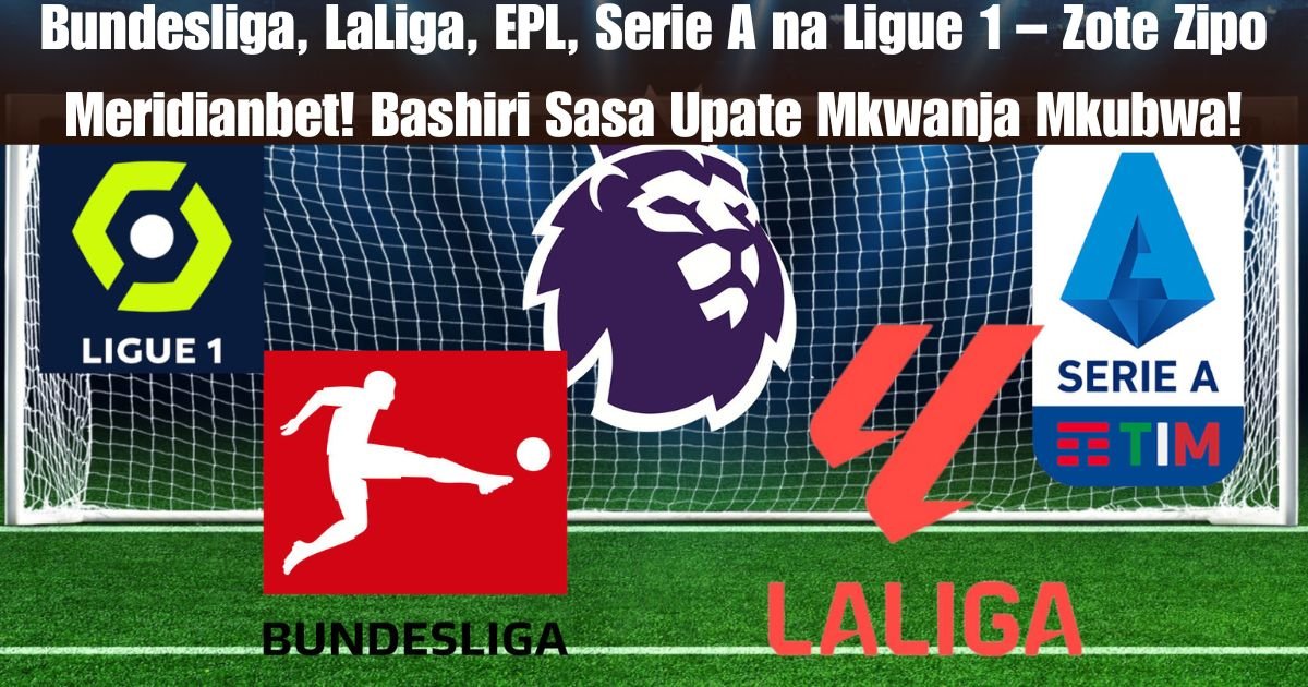 Bundesliga, LaLiga, EPL, Serie A na Ligue 1 – Zote Zipo Meridianbet! Bashiri Sasa Upate Mkwanja Mkubwa!