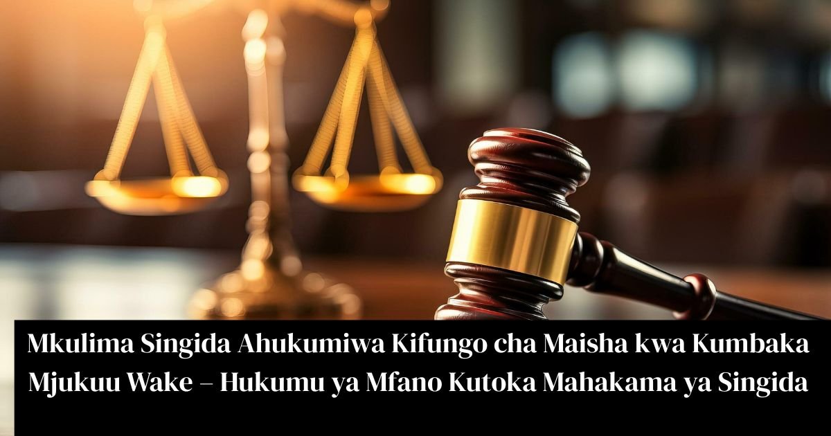 Mkulima Singida Ahukumiwa Kifungo cha Maisha kwa Kumbaka Mjukuu Wake – Hukumu ya Mfano Kutoka Mahakama ya Singida