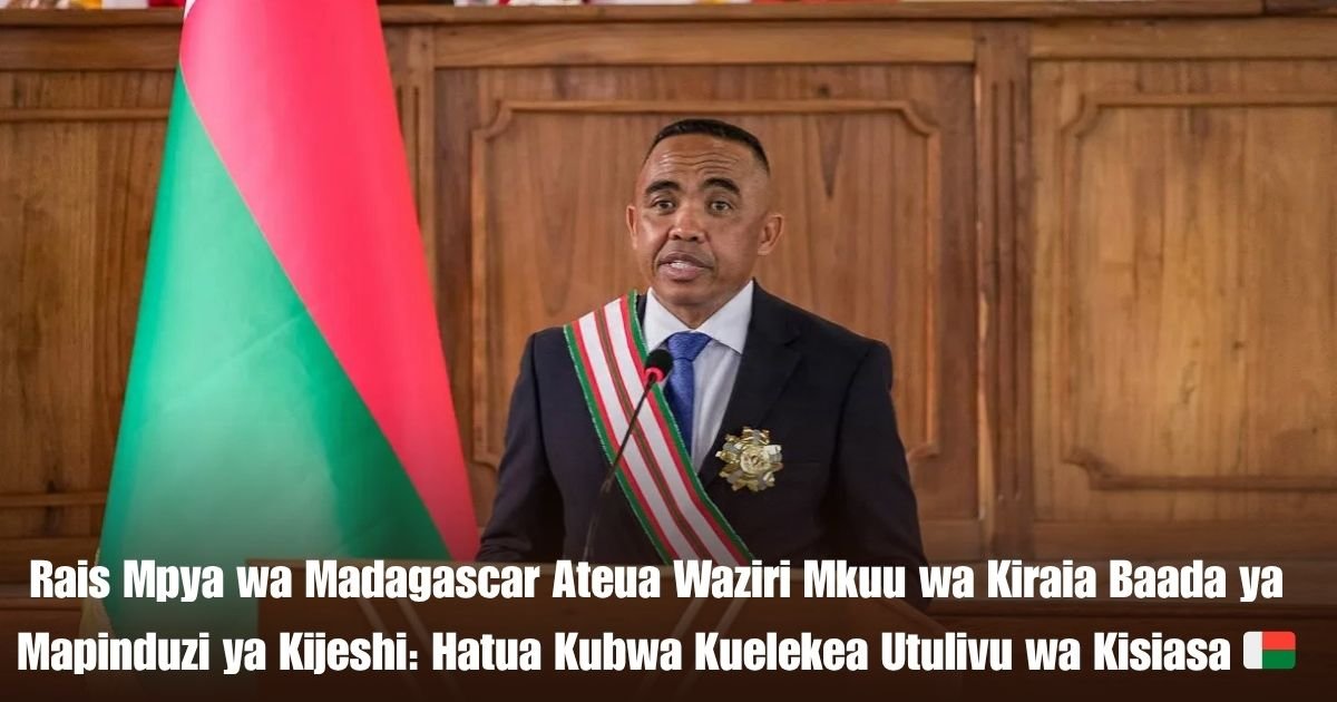 Rais Mpya wa Madagascar Ateua Waziri Mkuu wa Kiraia Baada ya Mapinduzi ya Kijeshi: Hatua Kubwa Kuelekea Utulivu wa Kisiasa 🇲🇬