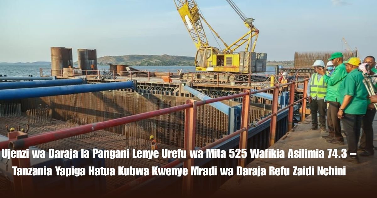 Ujenzi wa Daraja la Pangani Lenye Urefu wa Mita 525 Wafikia Asilimia 74.3 – Tanzania Yapiga Hatua Kubwa Kwenye Mradi wa Daraja Refu Zaidi Nchini