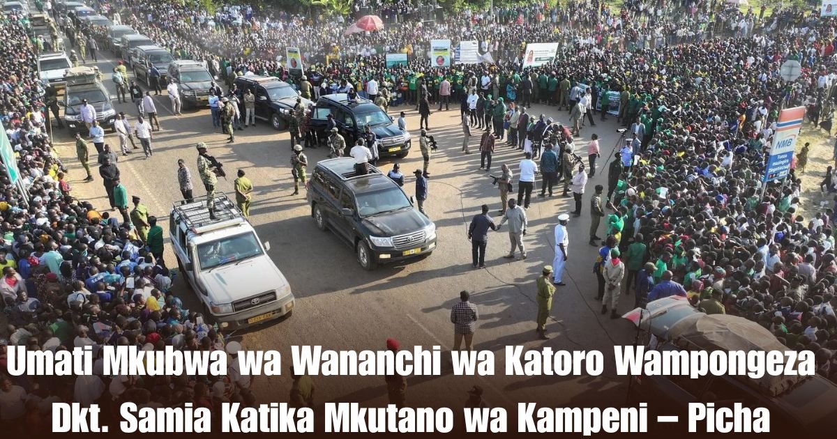 Umati Mkubwa wa Wananchi wa Katoro Wampongeza Dkt. Samia Katika Mkutano wa Kampeni – Picha