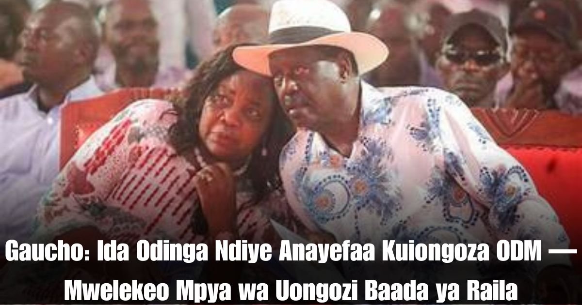Gaucho: Ida Odinga Ndiye Anayefaa Kuiongoza ODM — Mwelekeo Mpya wa Uongozi Baada ya Raila