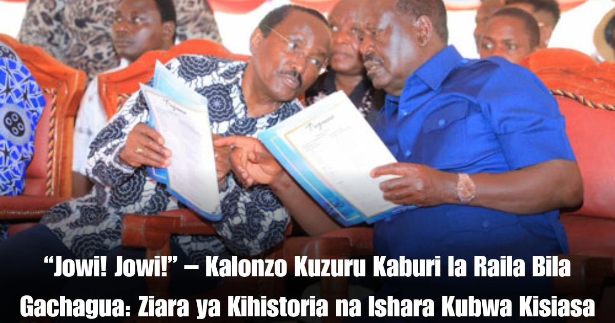 “Jowi! Jowi!” – Kalonzo Kuzuru Kaburi la Raila Bila Gachagua: Ziara ya Kihistoria na Ishara Kubwa Kisiasa