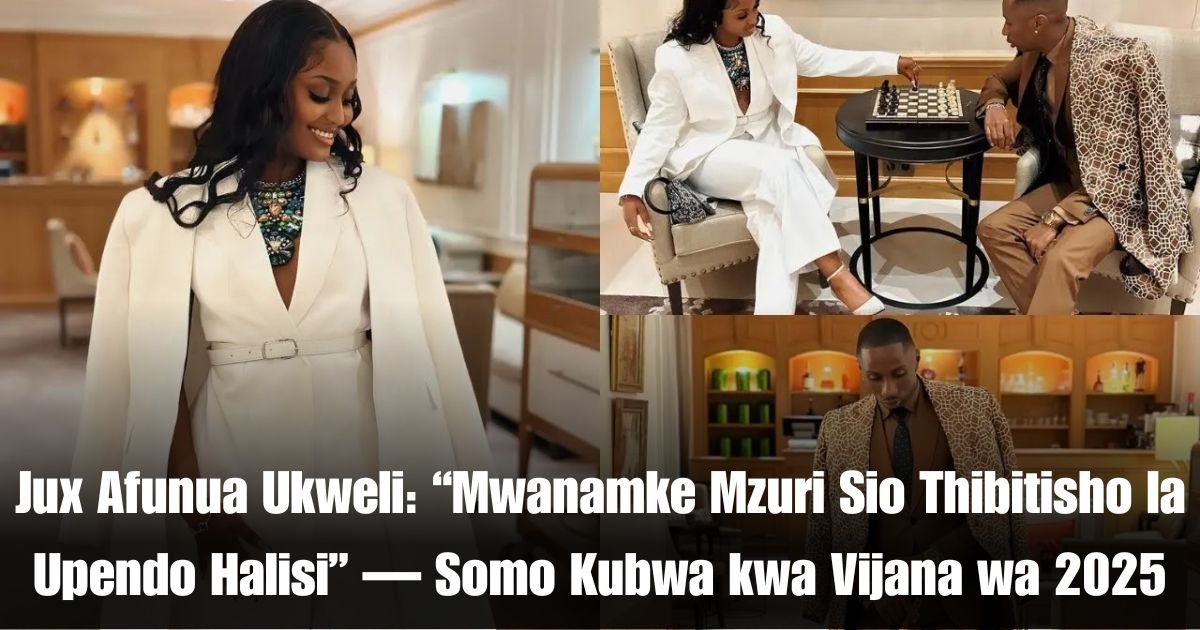 Jux Afunua Ukweli: “Mwanamke Mzuri Sio Thibitisho la Upendo Halisi” — Somo Kubwa kwa Vijana wa 2025