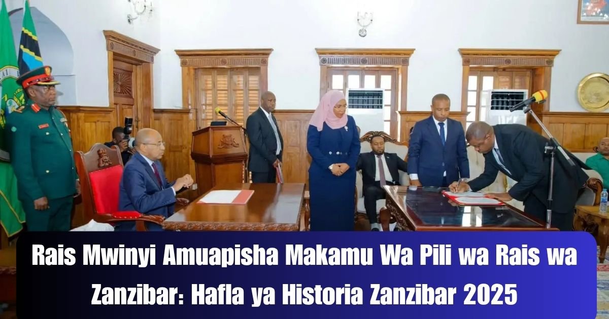 Rais Mwinyi Amuapisha Makamu Wa Pili wa Rais wa Zanzibar: Hafla ya Historia Zanzibar 2025