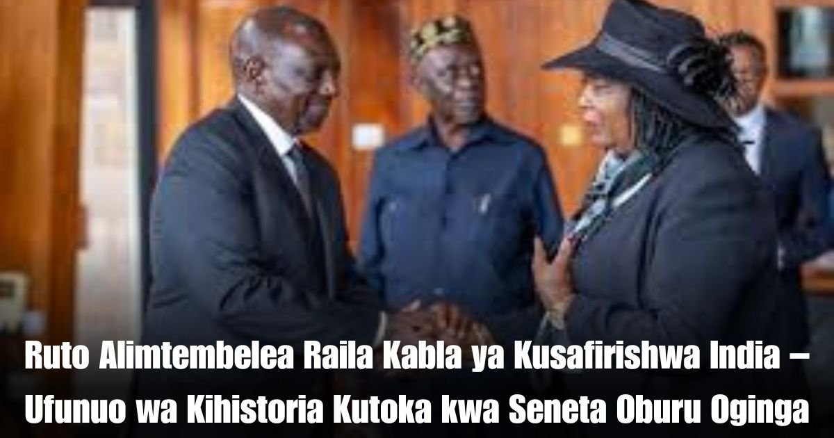 Ruto Alimtembelea Raila Kabla ya Kusafirishwa India – Ufunuo wa Kihistoria Kutoka kwa Seneta Oburu Oginga