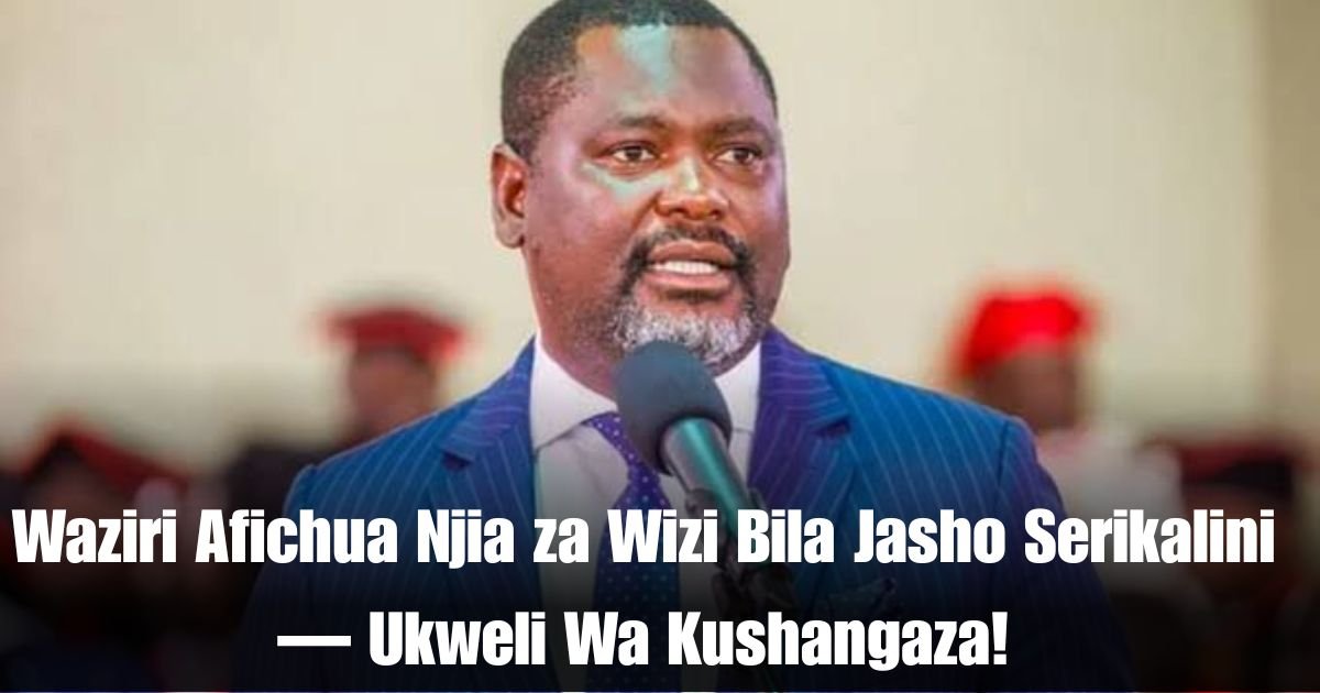 Waziri Afichua Njia za Wizi Bila Jasho Serikalini — Ukweli Wa Kushangaza!