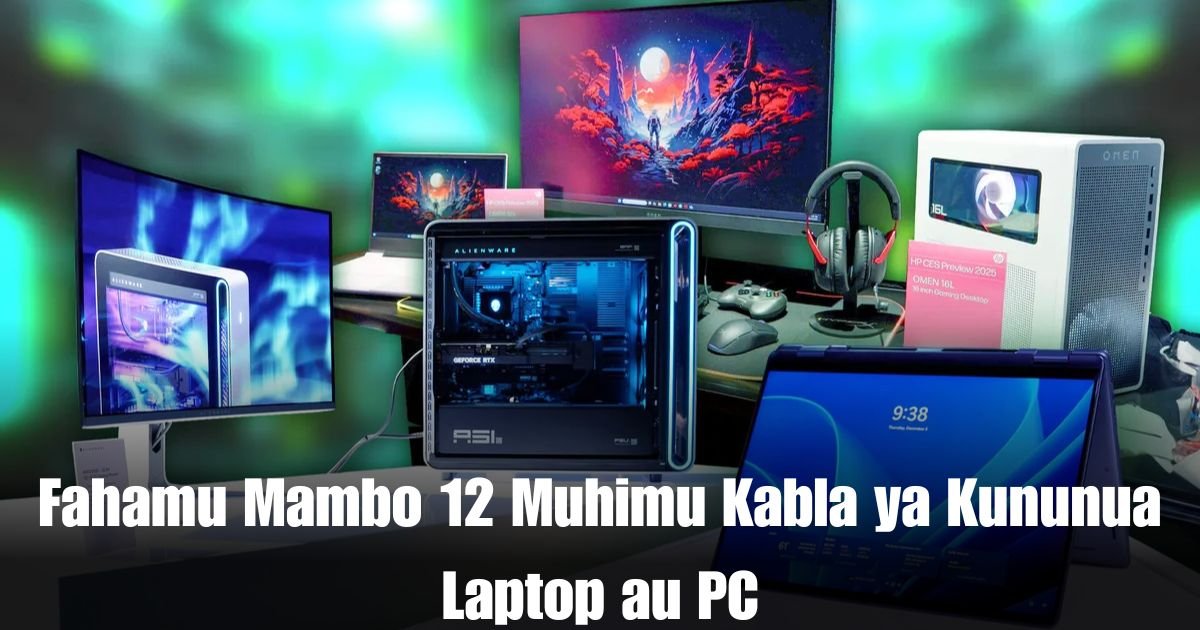 Fahamu Mambo 12 Muhimu Kabla ya Kununua Laptop au PC
