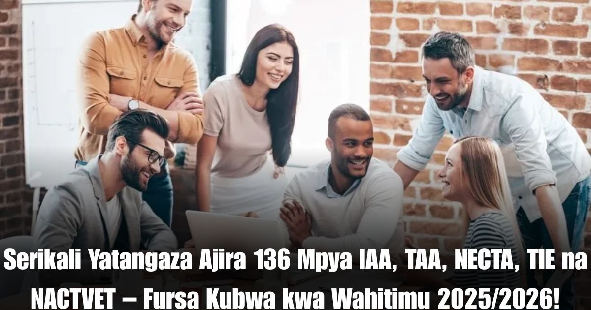 Serikali Yatangaza Ajira 136 Mpya IAA, TAA, NECTA, TIE na NACTVET – Fursa Kubwa kwa Wahitimu 2025/2026!