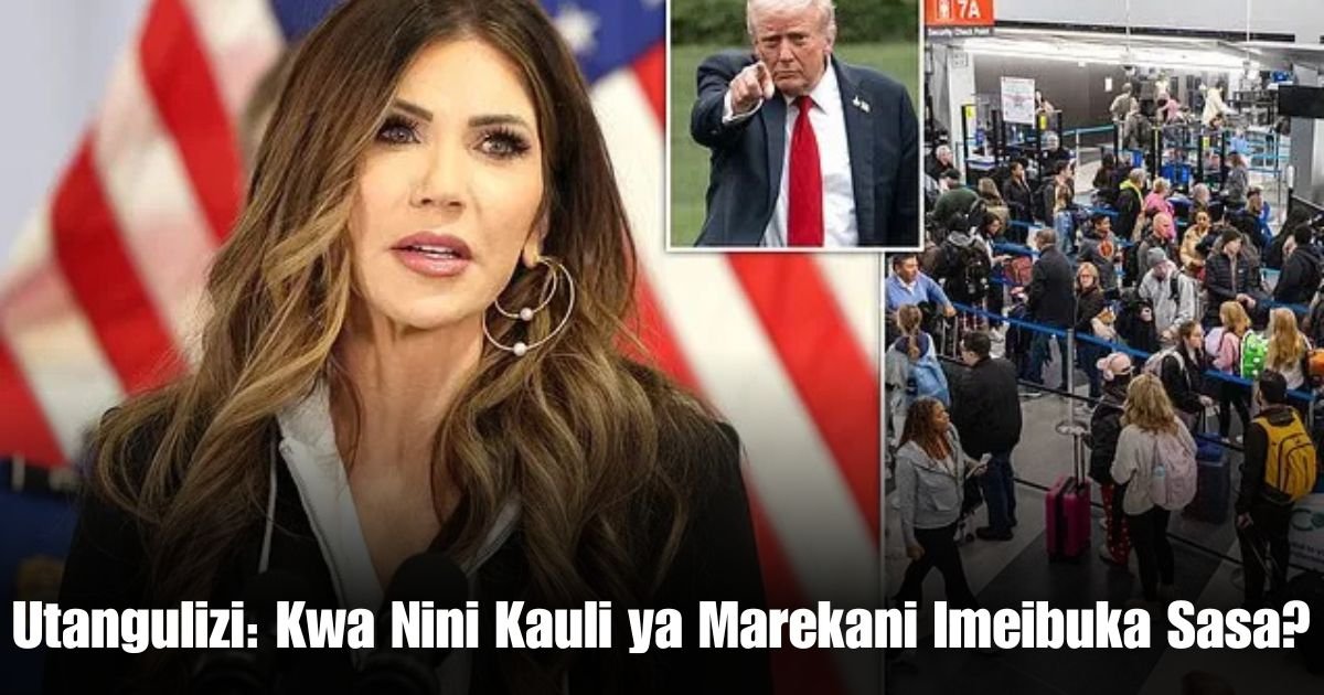 Waziri wa Usalama wa Ndani wa Marekani, Kristi Noem, ametangaza kuwa amependekeza kwa Rais Donald Trump kuweka marufuku ya usafiri bila ubaguzi dhidi ya mataifa anayodai yanaiingizia Marekani wahalifu na watu wasiokuwa na mchango kwa taifa hilo.
