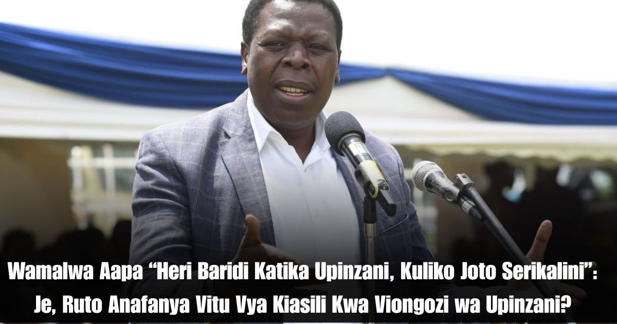 Wamalwa Aapa “Heri Baridi Katika Upinzani, Kuliko Joto Serikalini”: Je, Ruto Anafanya Vitu Vya Kiasili Kwa Viongozi wa Upinzani?