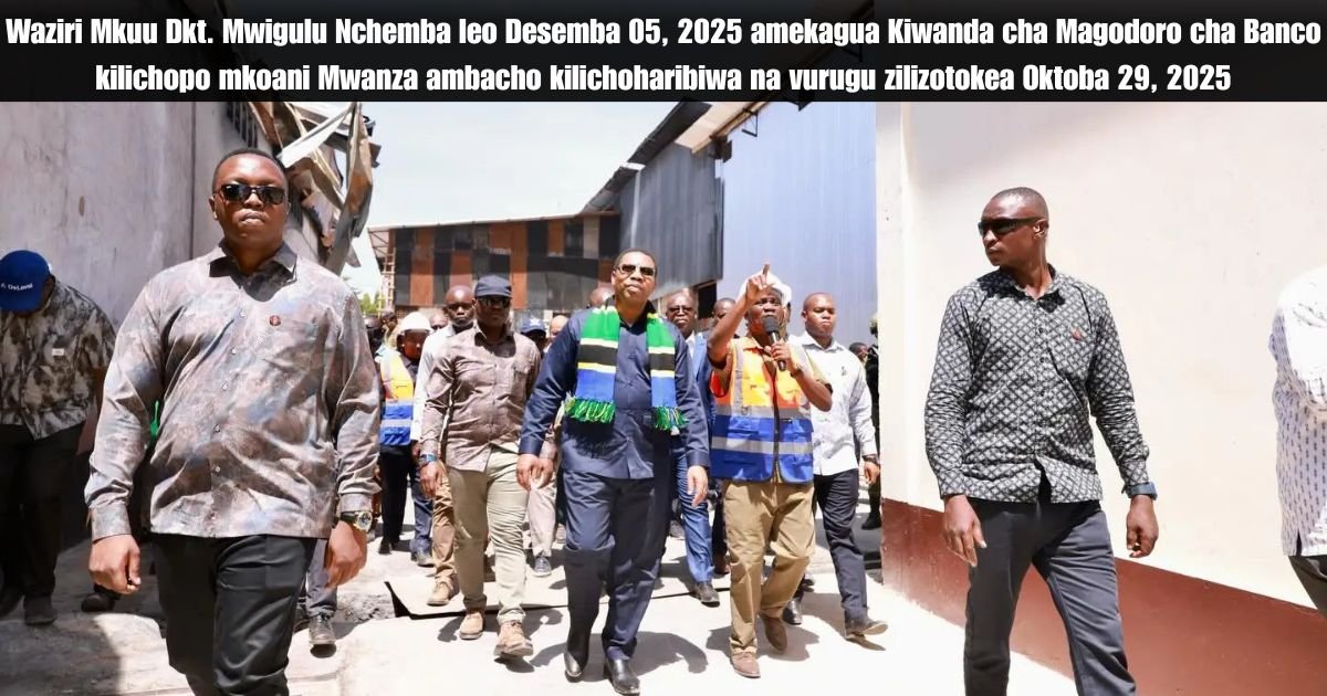 Waziri Mkuu Dkt. Mwigulu Nchemba leo Desemba 05, 2025 amekagua Kiwanda cha Magodoro cha Banco kilichopo mkoani Mwanza ambacho kilichoharibiwa na vurugu zilizotokea Oktoba 29, 2025