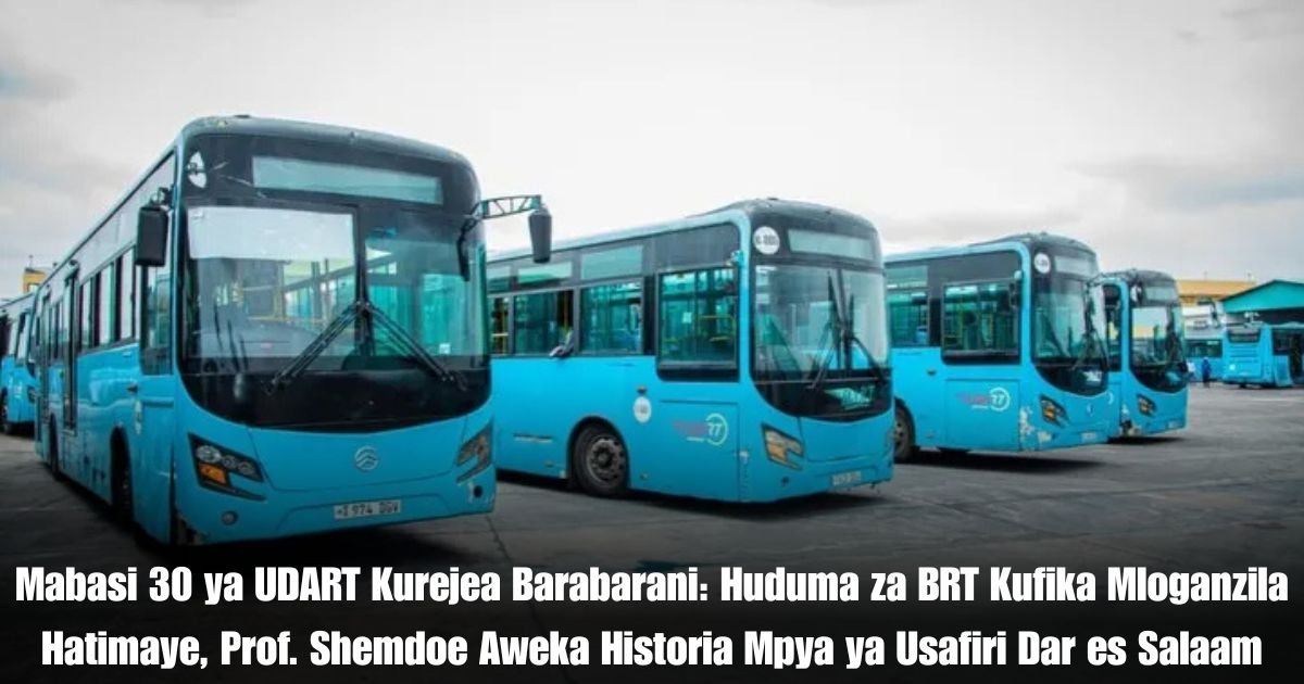 Mabasi 30 ya UDART Kurejea Barabarani: Huduma za BRT Kufika Mloganzila Hatimaye, Prof. Shemdoe Aweka Historia Mpya ya Usafiri Dar es Salaam