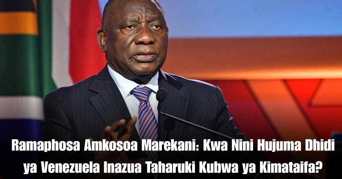 Ramaphosa Amkosoa Marekani: Kwa Nini Hujuma Dhidi ya Venezuela Inazua Taharuki Kubwa ya Kimataifa?