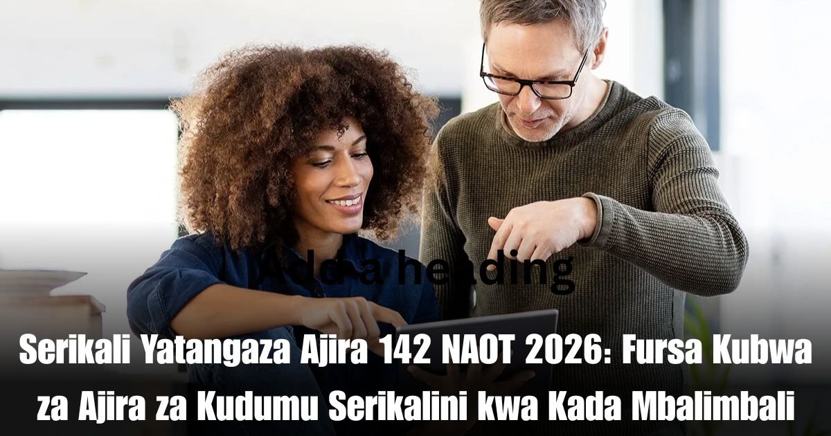 Serikali Yatangaza Ajira 142 NAOT 2026: Fursa Kubwa za Ajira za Kudumu Serikalini kwa Kada Mbalimbali